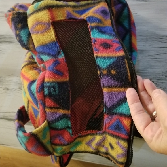 Pet carrier, Small boho blanket pet backpack carrier for a toy small pet breed - Picture 4 of 10